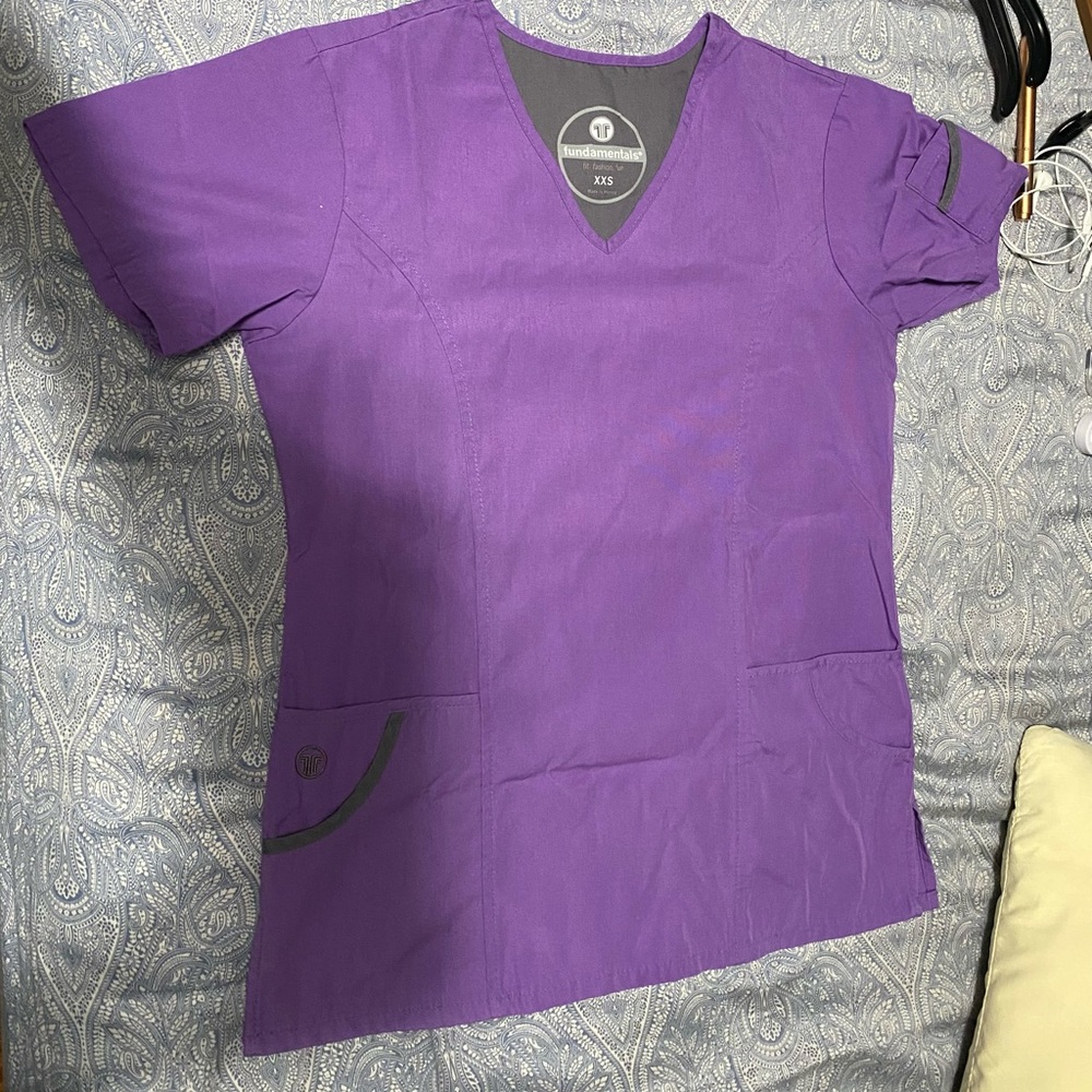 XXS light purple scrub top